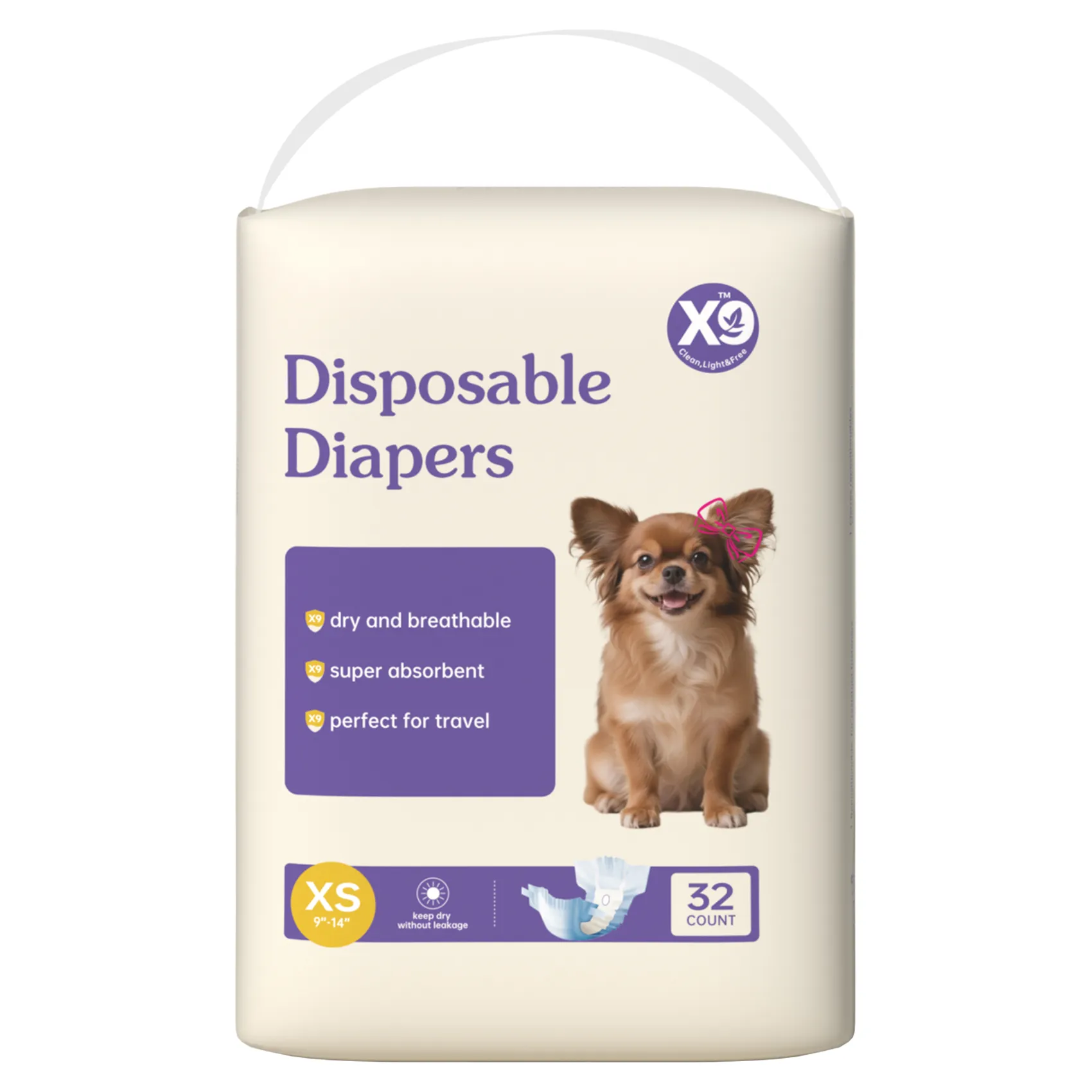 XS / Waist 9"-14" / 32 Count
