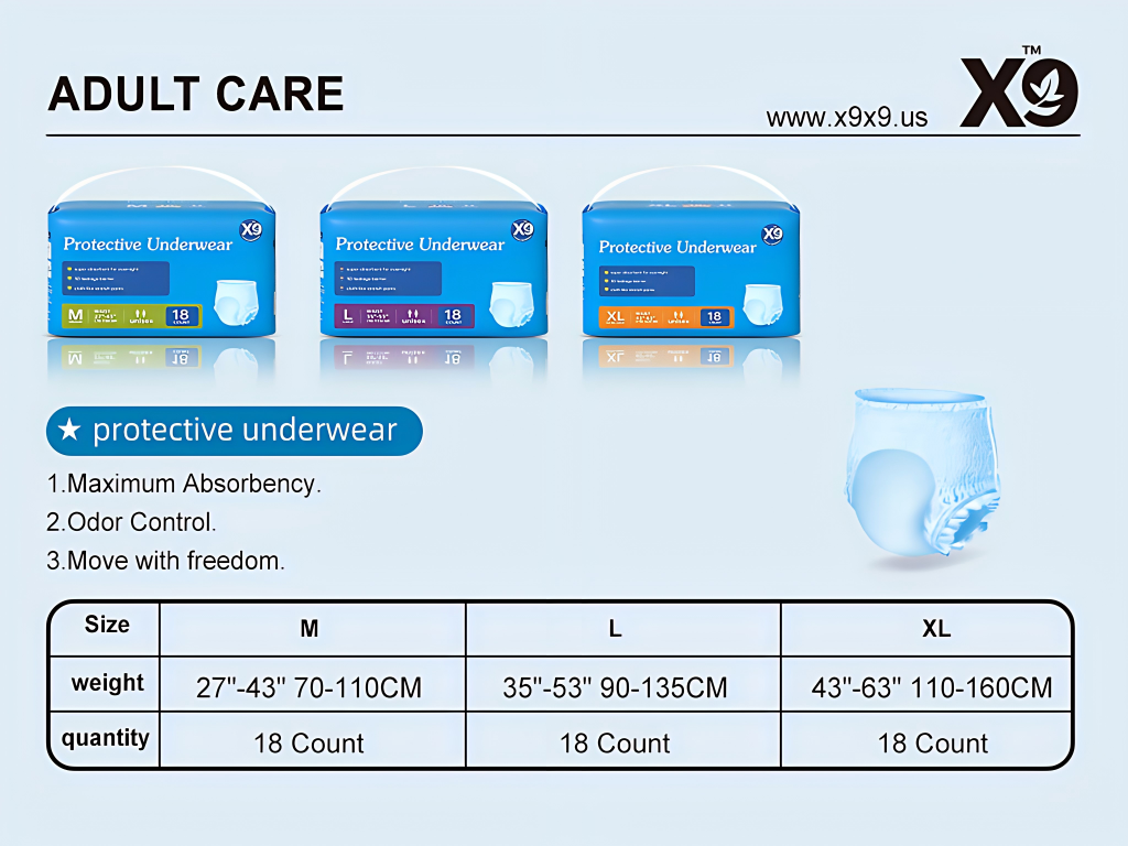 Adult diaper\Adult Protective Underwear – Disposable Briefs (Pull-Up Style)