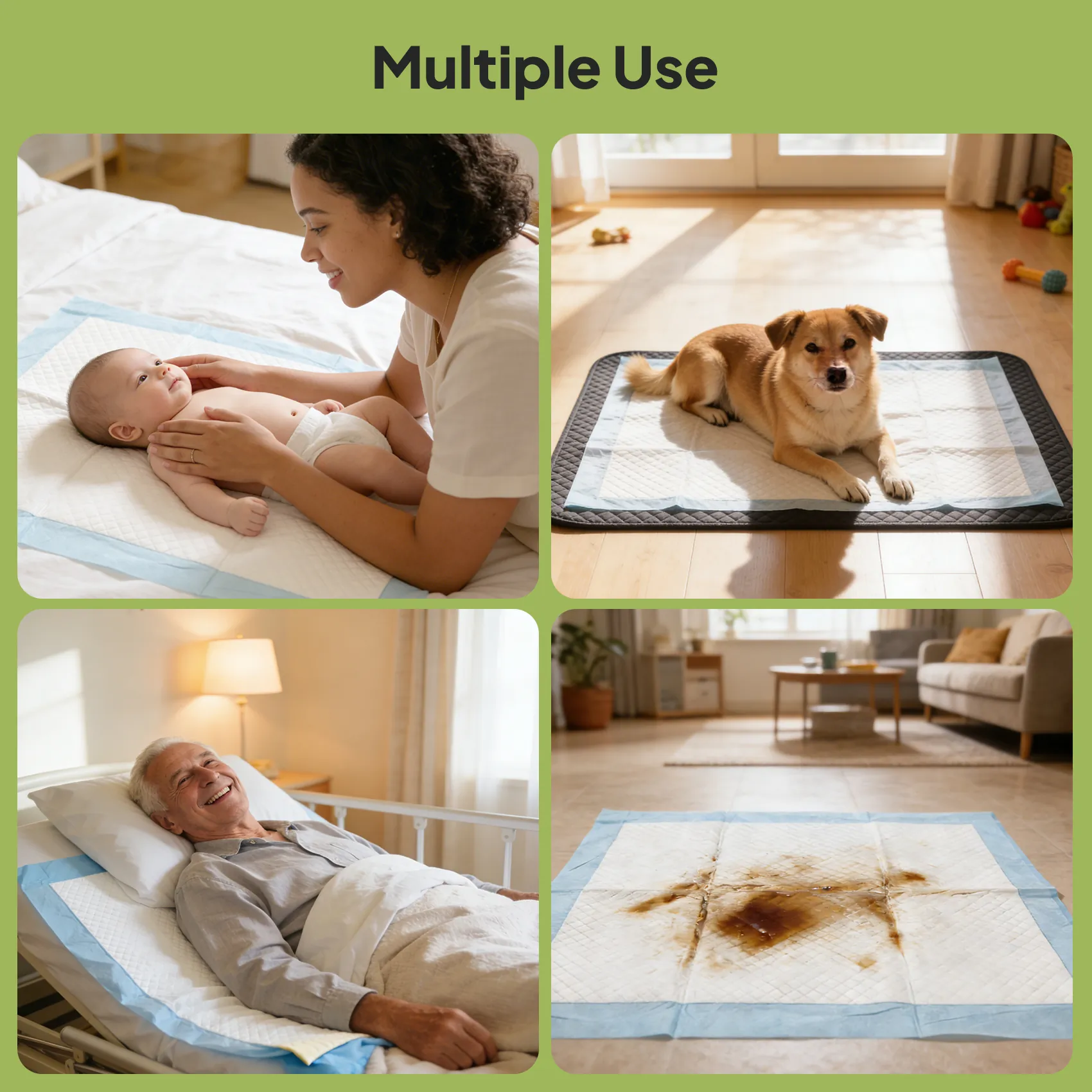 X9 Disposable Underpads for Beds, Chairs & Pet Training
