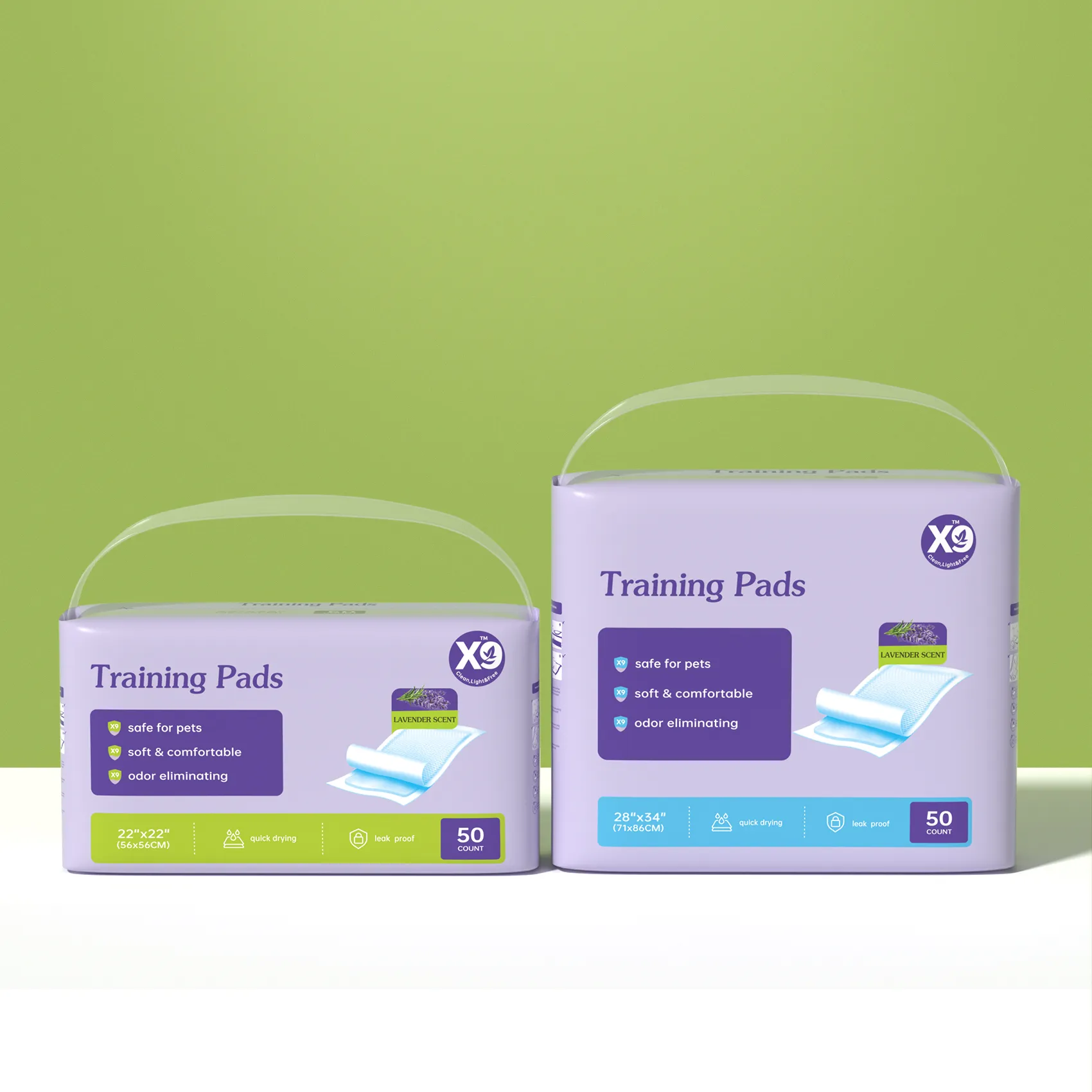 X9 Lavender Scented Disposable Underpads – 50 Count