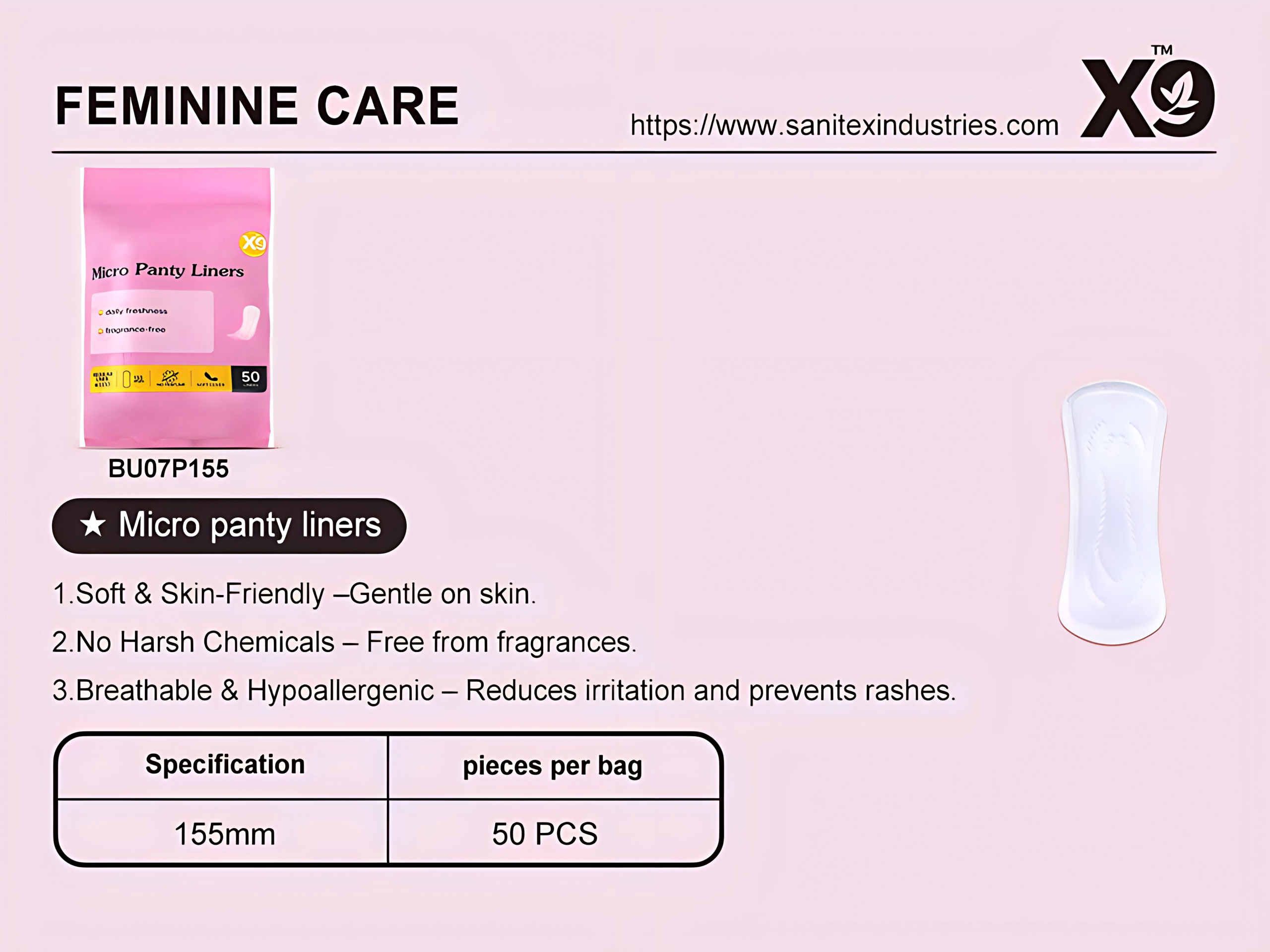 X9 Micro Ultra Thin Invisible Panty Liners