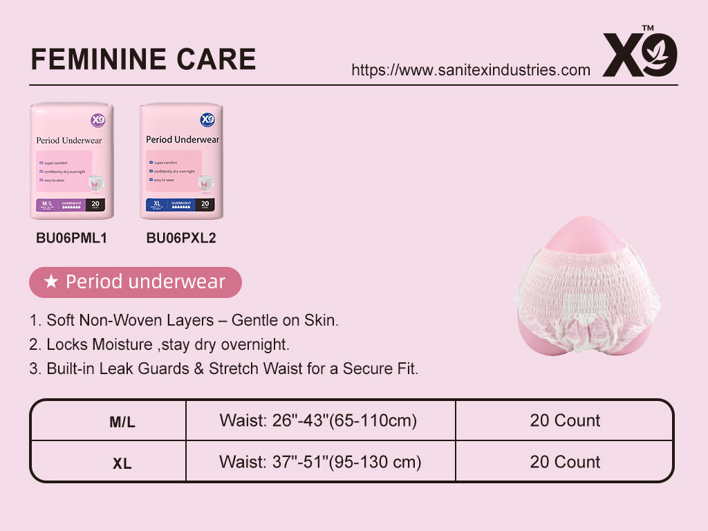 X9 Regular Disposable Overnight Period Underwear