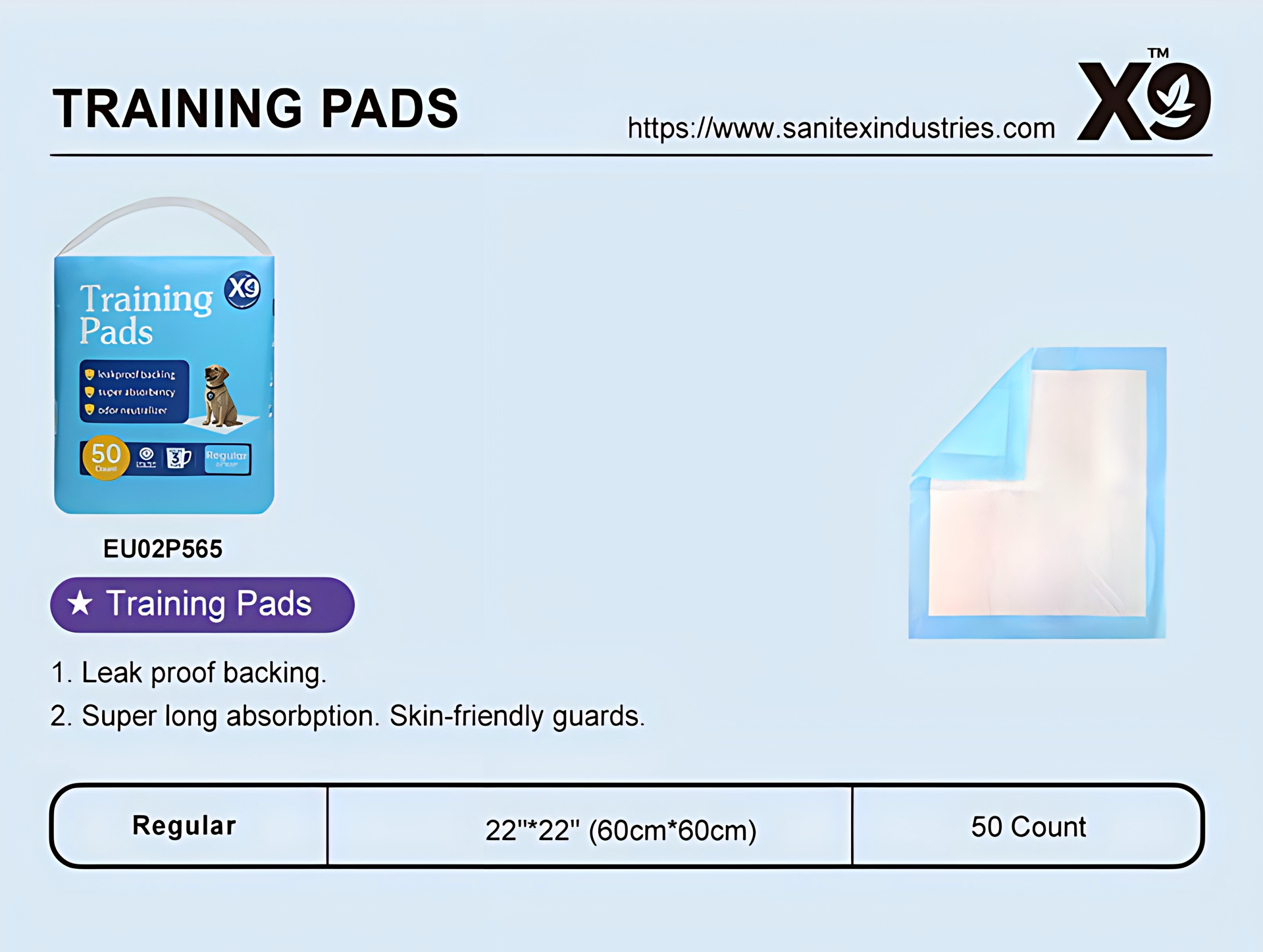 X9 22×22 Inch Puppy Training Pads