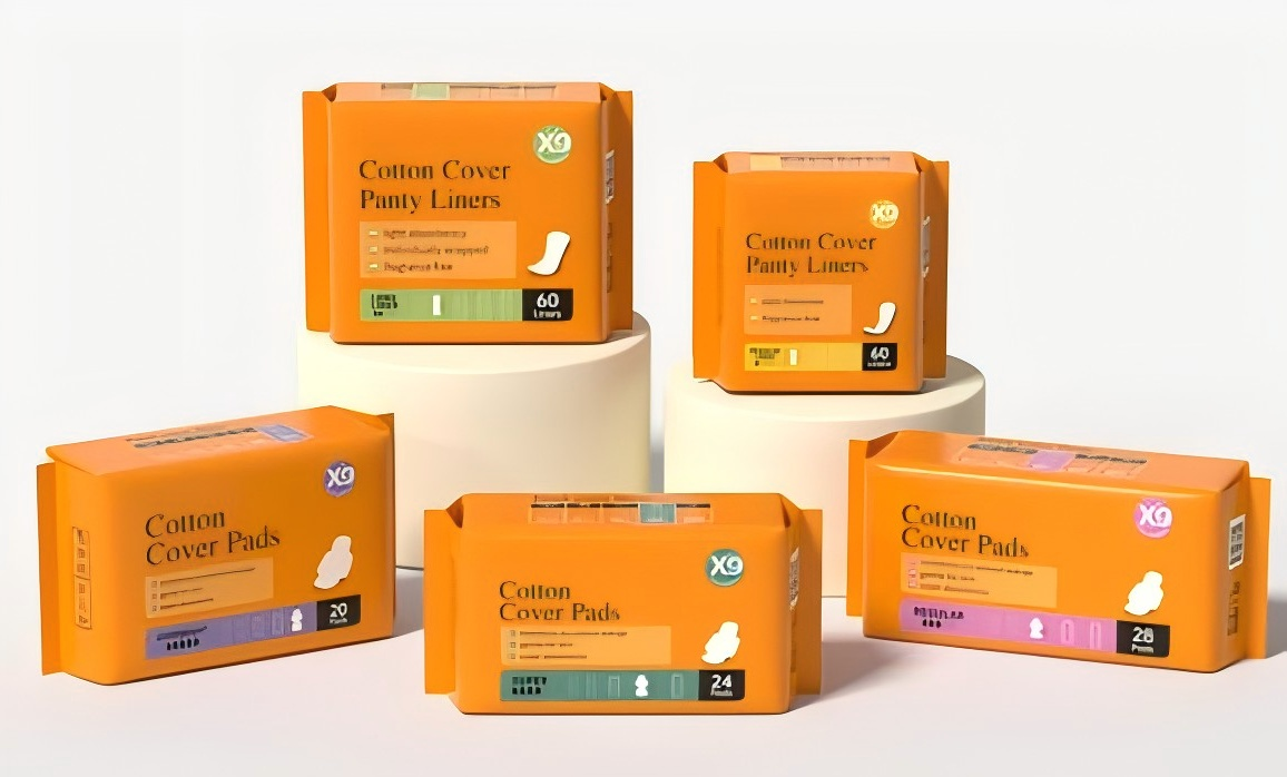 X9 Pure Cotton Cover Panty Liners & Sanitary Pads